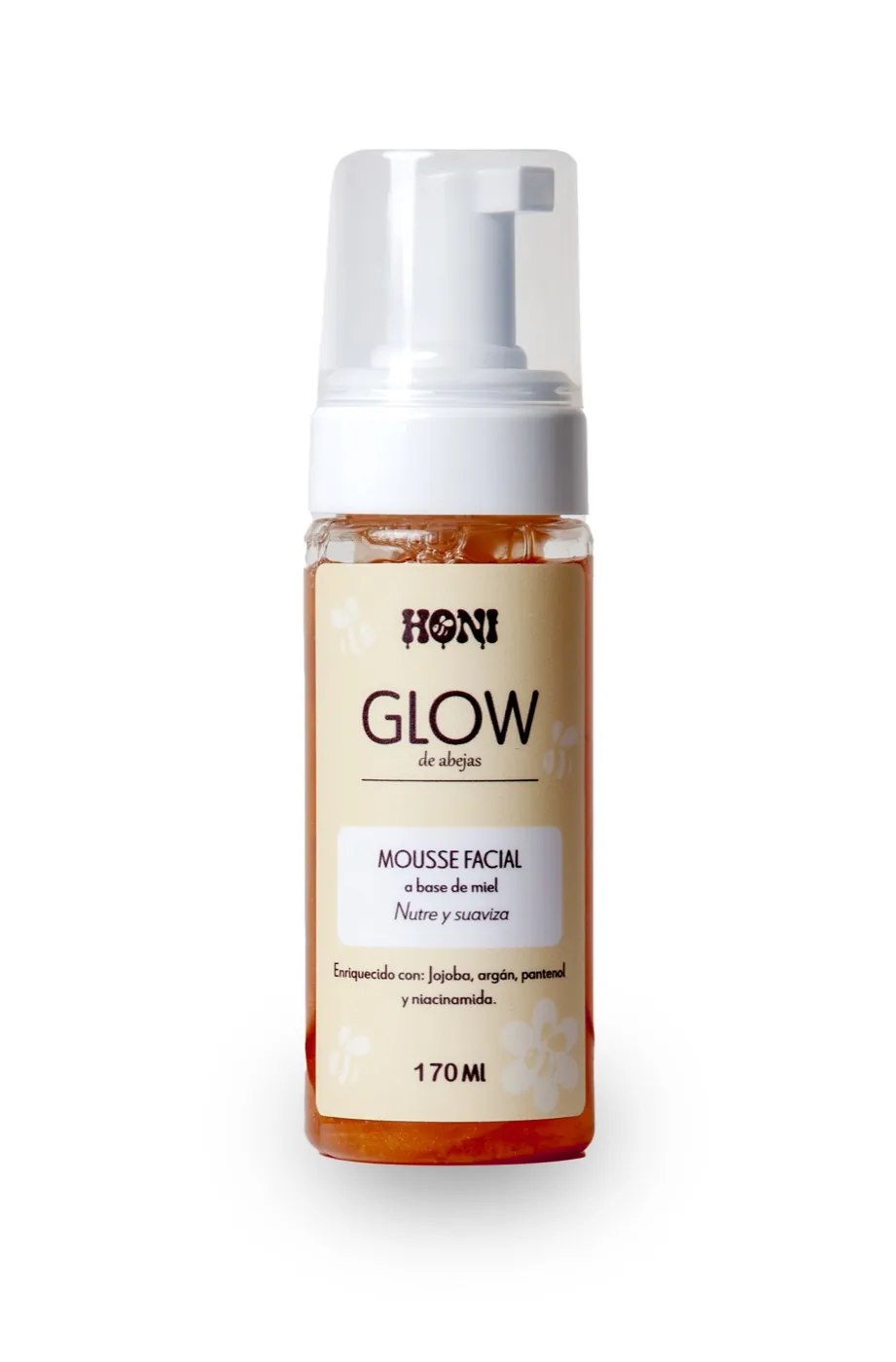 Frasco GLOW de 170 ml en estudio