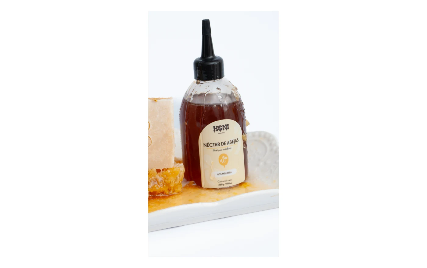 Néctar de Abejas · Miel pura · HONI cosmetics